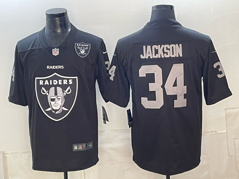 Men 2026 Oakland Raiders #34 Jackson black Nike Limited NFL Jersey 101207